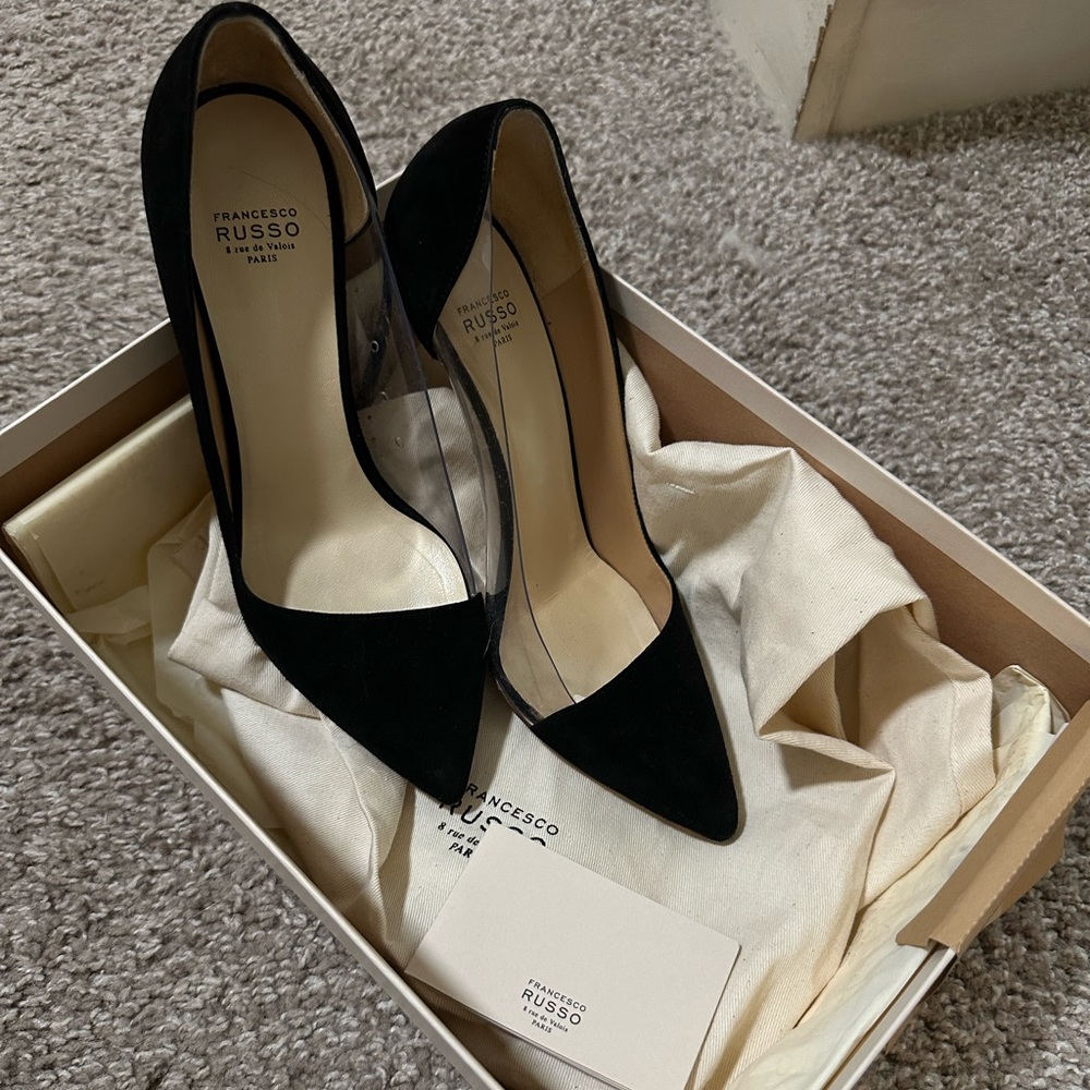Francesco Russo Black Heels Size 36